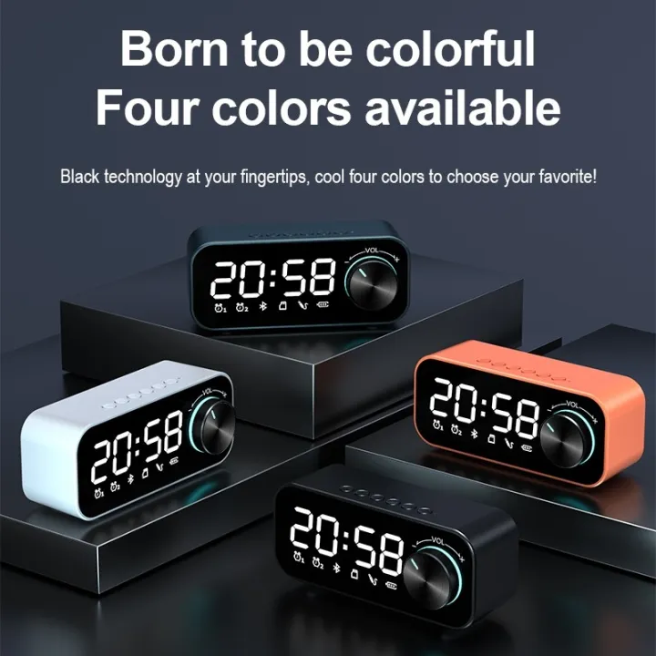 COD FM Radio Mini portable Bluetooth speaker with clock LCD displays
