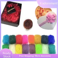 X ADORNMENT 10G อุปกรณ์บรรจุภัณฑ์ลูกไม้ตกแต่งงานเลี้ยง DIY กล่องของขวัญฟิลเลอร์ผ้าป่านศรนารายณ์วัสดุตกแต่งห่อ