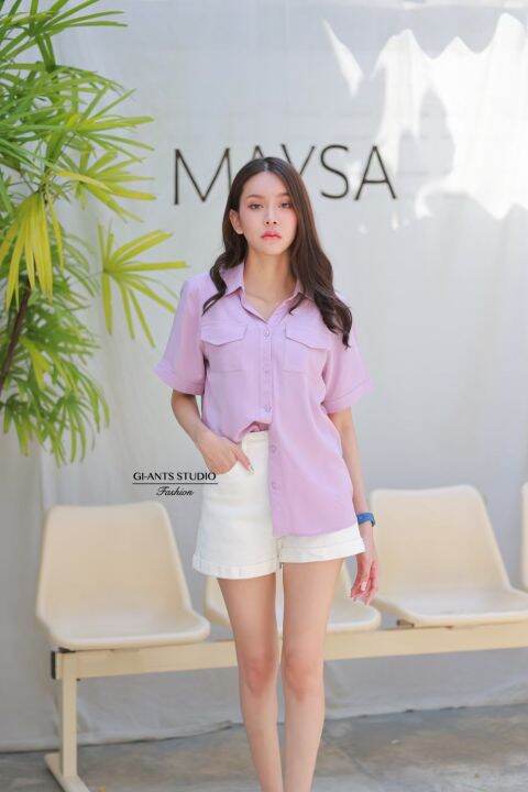 in-stock-fashion-style-korea-fs-161-เสื้อเชิ้ตแขนสั้น-กระเป๋า2ข้าง-ผ้าเกาหลีอย่างดี-ใส่สบาย-สวยเกร๋สุดๆค่ะ-ผ้าดีมาก-ตัวนี้ผ้านุ่มมากๆๆ-เหมาะกับอากาศร้อน-ใส่แมชท์ง่ายๆๆ-สาวๆๆห้ามพลาดนะคะ-ของมันต้องมี-ร