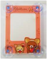 RILAKKUMA APPLE ป้ายภาษีรถยนต์ หรือ จุ๊บ พรบ. 1 ชิ้น A1 หมีแมวถือแอปเปิ้ล Registry Holder 10.5(w) x 14.2 (h) cm. มีจุ๊บยาง 4 มุม งานลิขสิทธิ์แท้