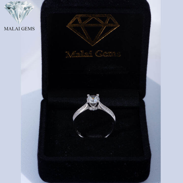 malai-gems-แหวนเพชร-เงินแท้-925-เคลือบทองคำขาว-ประดับเพชรสวิส-cz-รุ่น-071-1ri62717-แถมกล่อง-แหวนเงินแท้-แหวนเงิน-แหวน