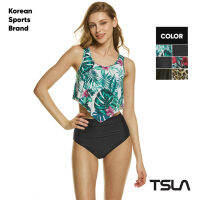 [NEW COLLECTION]  [TSLA] Womens Sun Protection Two Piece Swimwear Set Swim Tank Top and Shorts with Surfing Inspired Design I ชุดว่ายน้ำหญิง I ชุดว่ายน้ำ I ชุดว่ายน้ำสวยๆ I ชุดบิกินี่ I Summer (TM-FSE21)