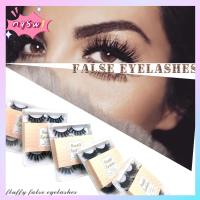 NQSW SKONHED 5 Pairs ผู้หญิง ปุย ธรรมชาติ วูบวาบ ต่อขนตา ขน 3D Faux Mink ขนตาปลอม กากบาท