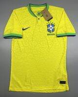 เสื้อบอล เพลเย่อ ทีมชาติ บราซิล เหย้า 2022 Player Brazil Home World Cup บอลโลก 2022 ผ้าทอเกรดดีที่สุด สีเหลือง