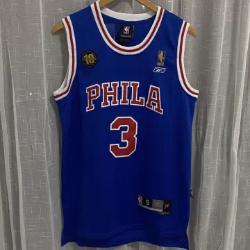 Mens Joel Embiid #21 Philadelphia 76ers Two-Tone Classic Red Blue