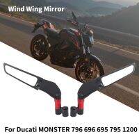 สำหรับ Ducati 796มอนสเตอร์696 695 795 797 821 1200 400อเนกประสงค์กระจกรถจักรยานยนต์ลมย้อนกลับมองหลังกระจกมองข้าง