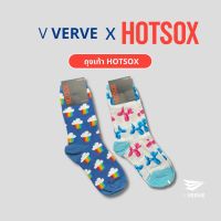 Verve - ถุงเท้า ข้อยาว HOTSOX สไตล์ยุโรป ข้อยาว สวย ดูดี แฟชั่น ถุงเท้าสเก็ตบอร์ด genuine free size ส่งจาก กทม.