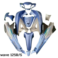 ชุดสี เฟรม Honda Wave125 R  125S  เวฟ 125R 125S สีฟ้าlimited ตัดบรอน    ปี 2004-2006wave 125R จำนวน 12 ชิ้น wave 125S จำนวน 13 ชิ้น