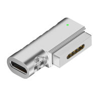 Ready Stock! Type C Magnetic Usb Adapter Connector Type-C Female To Compatible For Magsafe 2 PD 100w T Shape Plug Converter