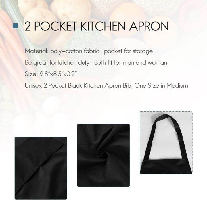 unisex-2-pocket-black-kitchen-apron-bib-one-size-in-medium