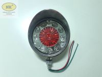 ไฟหลังคา LED กลม แบบหมวก ขนาด 4.5 นิ้ว 24V. วงนอกสีเขียว (ตรงกลางสี ส้ม /แดง)