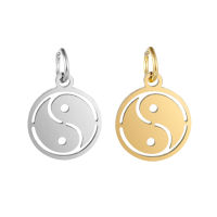 5ชิ้นล็อต Tai Chi สแตนเลส Charms Yin Yang Taiji จี้สำหรับ DIY Amulet สร้อยคอสร้อยข้อมือต่างหูเครื่องประดับทำอุปกรณ์