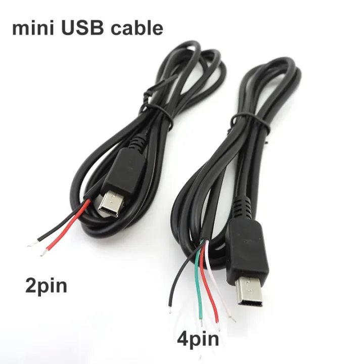 21AN 2pin 4pin Mini USB Male Jack Power Cable 5Pin DIY Charging Data ...