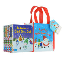 Gift handbag paperboard book my first Christmas Series 4 volumes for sale English original bedtime story book childrens Enlightenment English learning paperboard picture book