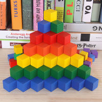 100Pcslot Montessori Wooden Toys Rainbow Wooden Blocks Cube Stacking Toy Montessori Educational Toys Wood Baby Toys