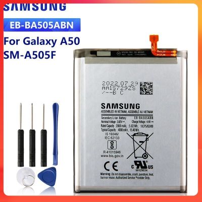 แบตเตอรี่  แท้ Samsung Galaxy A50 A505F SM-A505F A30s A30 A20 SM-A205FN 4000mAh Battery EB-BA505ABN แบตเตอรี่รับประกัน 6 เดือน แถม ฟรี ไขควง