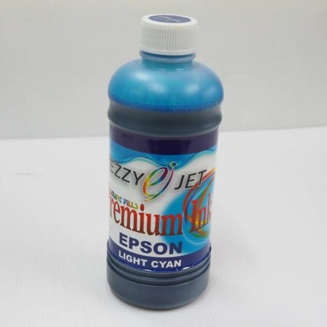 Ezzy-jet Epson Inkjet Premium Ink หมึกเติมอิงค์เจ็ท เอปสัน ขนาด 500 ml. (Light Cyan - สีน้ำเงินออ่น)​