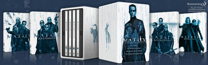 matrix-4-film-deja-vu-collection-the-เดอะ-เมทริกซ์-เดจาวู-คอลเลคชั่น-4k-bd-steelbook-ภาค-1-3-มีเสียงไทย-มีซับไทย-ภาค-4-ไม่มีเสียงไทย-ไม่มีซับไทย