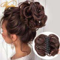 Messy Bun สังเคราะห์ Chignon สั้น Curly ปลอมต่อผมปลอม Claw คลิปวิกผม Updo หางม้าชิ้นสำหรับผู้หญิง