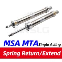 MSA MTA Bore 16 20 25 32 40mm Stroke 10-150mm mini round cylinder with spring Single acting MSA Spring return MTA Spring entend