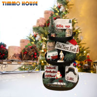 [Timmo House]7ชิ้น/เซ็ต Christmas Tiered Tray Decor ตกแต่งคริสต์มาส Holiday Decor ห้องครัวบ้านห้องนั่งเล่นป้ายไม้ Decor