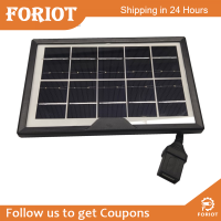 Foriot  ดีมอร์แผงโซล่าพลังงานอย่างต่อเนื่องสำหรับกล้องแบตเตอรี่แบบชาร์จไฟได้5V แผงเซลล์แสงอาทิตย์ USB พอร์ตกับไมโคร USB แผงโซล่า