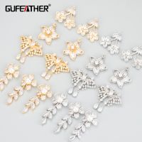 【YF】 Gufeather mc04 acessórios de jóias ouro ródio chapeado níquel livre cobre zircões jóias fazendo diy pingentes 4 pçs/lote