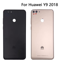 Original สำหรับ Huawei Y9 2018ฝาครอบกระจกด้านหลังเคสประตูหลังสำหรับ Huawei Enjoy 8 Plus ฝาหลังพร้อมเลนส์กล้อง