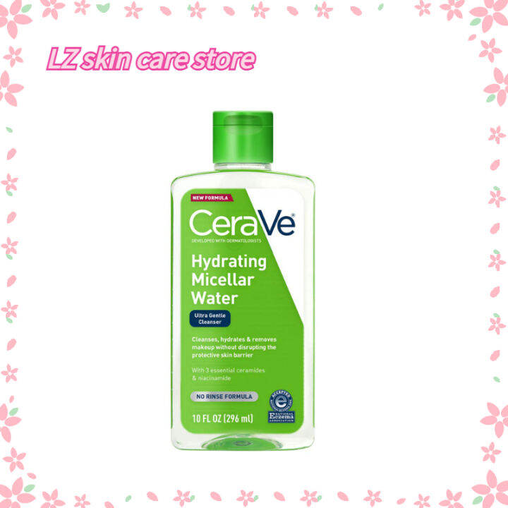 CeraVe Hydrating Micellar Water Moisturizing Cleanser and Eye Makeup