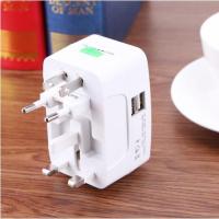 ??HOT!!ลดราคา?? Universal Worldwide Charger Travel AC Power Plug Adapter with Dual USB Ports ##ที่ชาร์จ แท็บเล็ต ไร้สาย เสียง หูฟัง เคส .ลำโพง Wireless Bluetooth โทรศัพท์ USB ปลั๊ก เมาท์ HDMI .