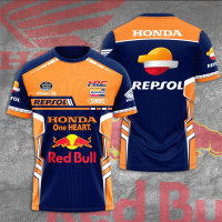 Fashion 2023 New Mens Casual T-shirt Short Sleeve Print Matogp Repsol Honda Racing F1 Team 3d 2023 Fashion Versatile Style