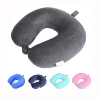 Futurism Memory Foam Head Neck Airplane Pillow Traveling Car Home Office Travel Neck Flight Pillow Snap Strap Soft Cover Pillows  Bolsters