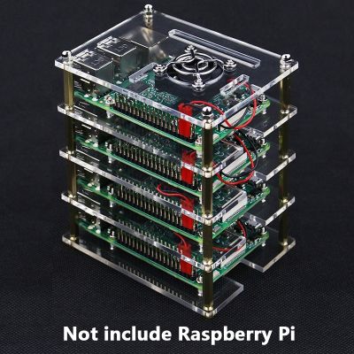【❉HOT SALE❉】 fuchijin77 Raspberry Pi 4ชั้นเคสอะคริลิก1-10ชั้น,กล่องใสพัดลมทำความเย็นฝาครอบพัดลมสำหรับ Raspberry Pi 4รุ่น B/3b Plus/ 3b