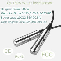 Submersible 0-10V 4-20mA เอาต์พุต Hydrostatic Level Sensor เครื่องส่งสัญญาณ DC12-36V ถังน้ำของเหลว Transducer Meter