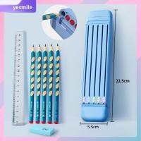 YESMILE 8pcs/set ที่ยึดยางลบ กล่องปากกา เครื่องเขียนสเตชันเนอรี สำหรับนักเรียน กล่องใส่ดินสอ สร้างสรรค์และสร้างสรรค์ มัลติฟังก์ชั่ ที่เก็บไม้บรรทัด ออฟฟิศสำหรับทำงาน