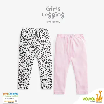 Buy Baby Girls' Juniors Full Length Leggings with Elasticised Waistband -  Set of 2 Online
