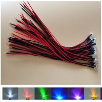 【LZ】◐☂  10pcs/lot DC 12V LED Diodes 20cm Pre Wired 5mm LED Light Lamp Bulb Prewired Emitting Diodes For DIY Home Decoration Four Colors