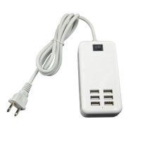 6 USB Ports Phone Charger HUB 10W 2A Desktop Wall Socket for Power Adapter for IPhone