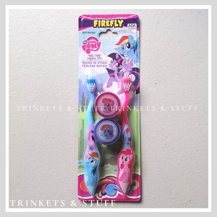 Firefly My Little Pony Oral Care Travel Kit 2pc Toothbrush with Cover