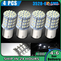 4Pcs เอลอีดีรถจักรยานยนต์และรถยนต์ไฟสัญญาณย้อนกลับหลอดไฟ64smd 1156 12V 6000K ไฟท้าย