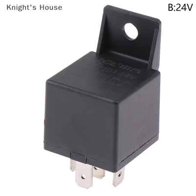 Knights House รีเลย์รถยนต์ใหม่ล่าสุด1ชิ้นมีรีเลย์แม่เหล็กไฟฟ้าแบบ40A 12V 24V 5ฟุต