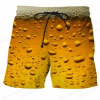 Mens Swimwear Shorts Beer 3d Surfing Board Short Kids Beach Swim Trunks Masculina Sportwear Dry Briefs Boy