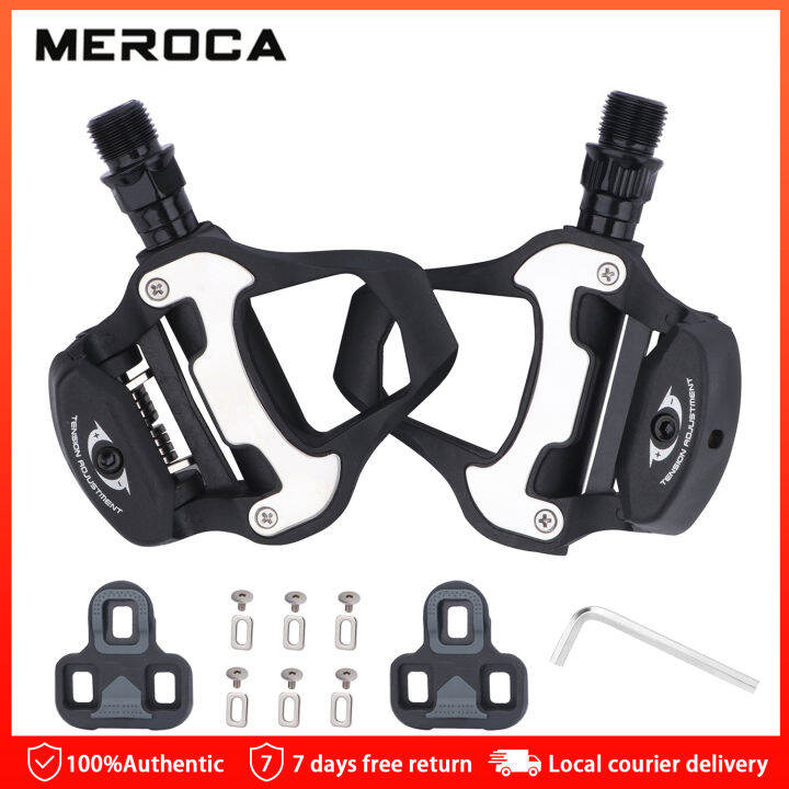 MEROCA Road Bike Locking Pedals Pedal Cleats Pedal Chrome Molybdenum ...