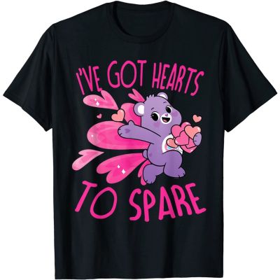 【New】Bear ฤดูร้อนmen bear  Care Bears: Unlock The Magic Share Bear Hearts To Spare T-Shirt เสื้อยืดแฟชั่นคอกลม สบายๆ ผ้าฝ้าย1