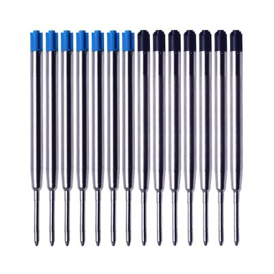 10 pcs/lot 1.0 mm Blue Black Ballpoint Pen Refills Ballpoint Ink Metal Pen Refill Rods for Writing Office Stationery Pens