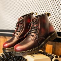 ~ พร้อมส่ง!Dr.martens รองเท้าบูทมาร์ตินลําลอง แบบผูกเชือก 6 รู กันน้ํา สไตล์คลาสสิก เรโทร แฟชั่นสําหรับผู้ชาย