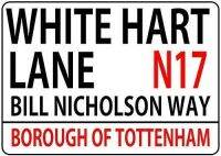 White Hart Lane ลอนดอน Road สไตล์ตามท้องถนนป้ายโลหะท็อตแนมของขวัญฟุตบอล