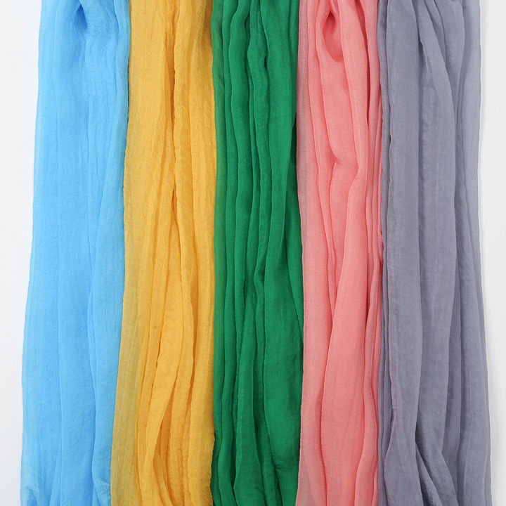 170x70ซม-ผู้หญิงสีทึบชีฟองผ้าไหมผ้าพันคอสุภาพสตรี-shawl-muffler-breathable-beach-ผ้าขนหนูคอผ้าพันคอตกแต่ง