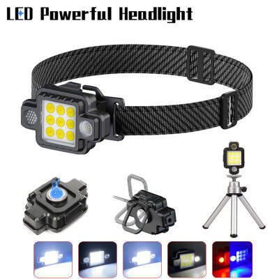 ไฟฉายคาดหัว Outdoor ไฟฉายชาร์จไฟ USB Rechargeable  LED Headlight With Strong Magnetic For Camping Fishing Lights