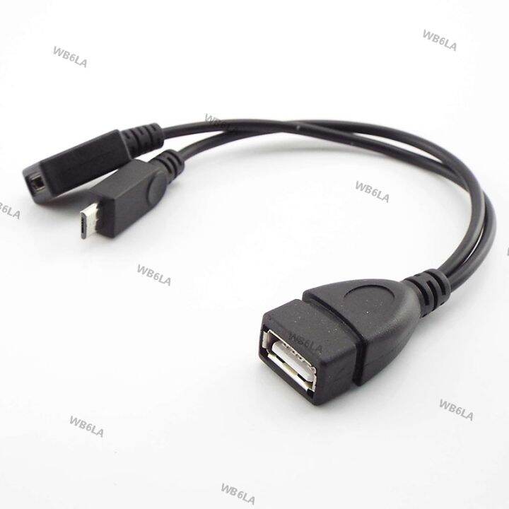 2 in 1 OTG Micro Usb Host Power Y Splitter Usb Adapter to Mirco 5 Pin